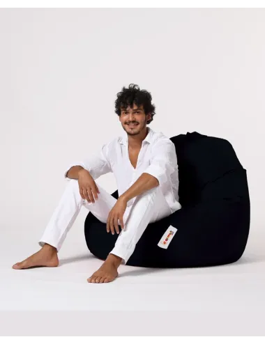 Fotoliu Puf Bean Bag Premium XXL - Black v2  - 3