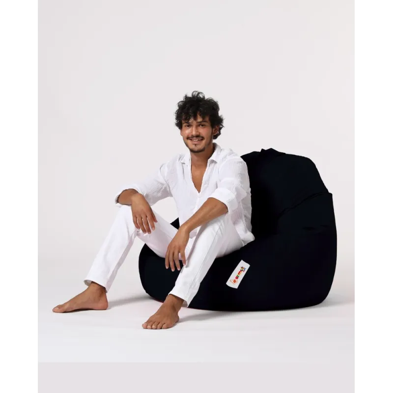 Fotoliu Puf Bean Bag Premium XXL - Black v2  - 3