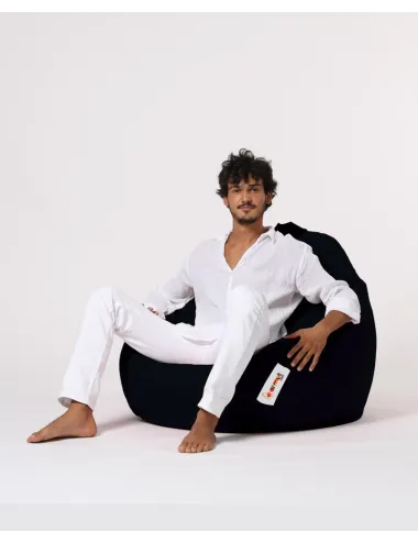 Fotoliu Puf Bean Bag Premium XXL - Black v2  - 4