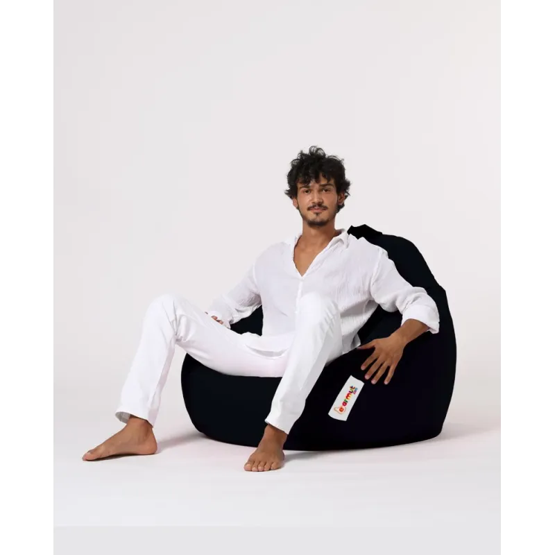 Fotoliu Puf Bean Bag Premium XXL - Black v2  - 4