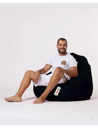 Fotoliu Puf Bean Bag Premium XXL - Black v2  - 5