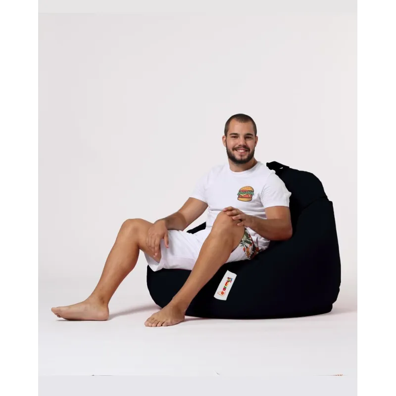 Fotoliu Puf Bean Bag Premium XXL - Black v2  - 5