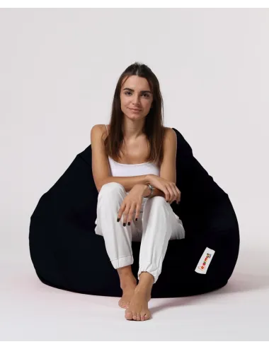 Fotoliu Puf Bean Bag Premium XXL - Black v2  - 6