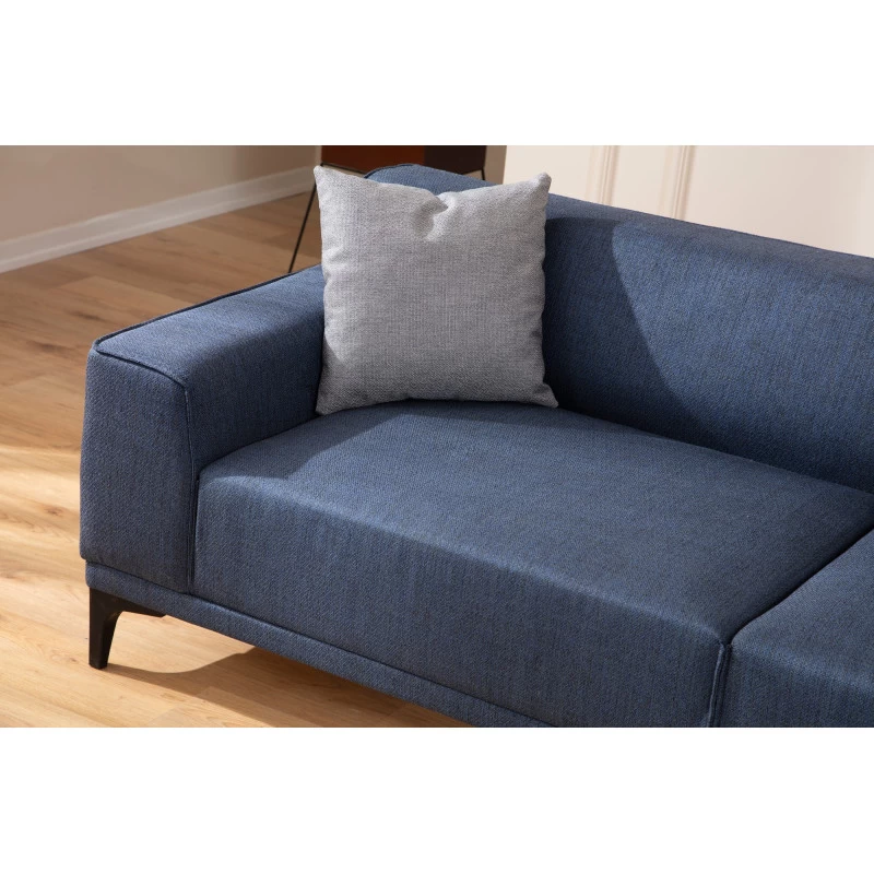 Canapea Tapitata cu 3 Locuri Petra - Blue 212 X 86 X 69  - 2