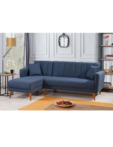 Canapea Tip Coltar Tapitat Aqua Corner Left - Dark Blue - 1
