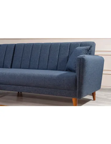 Canapea Tip Coltar Tapitat Aqua Corner Left - Dark Blue  - 3