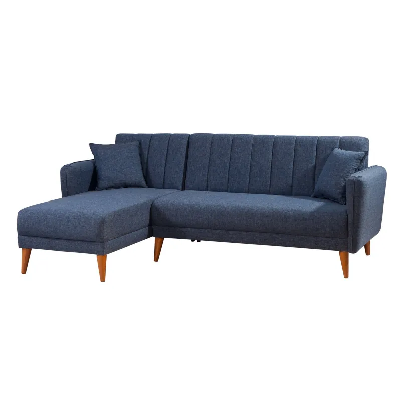 Canapea Tip Coltar Tapitat Aqua Corner Left - Dark Blue  - 4