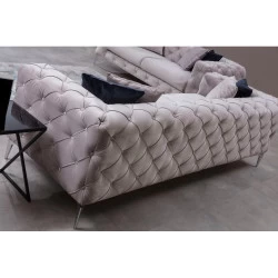 Canapea CHESTERFIELD Como - Light Grey cu 3 Locuri 237 X 73 X 90  - 4