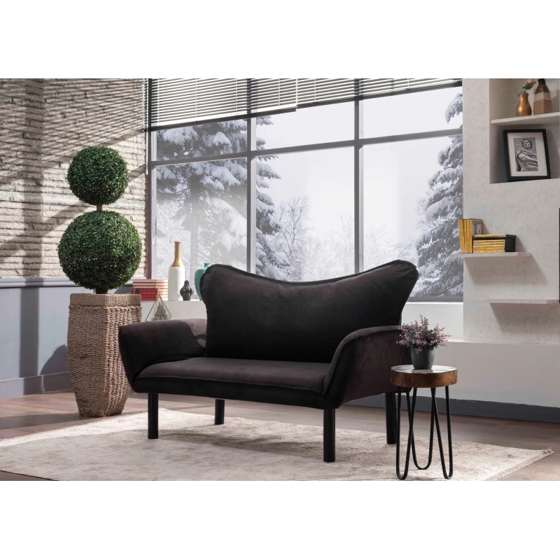 Canapea cu 2 Locuri Chatto - Black 140 X 70 X 65  - 1