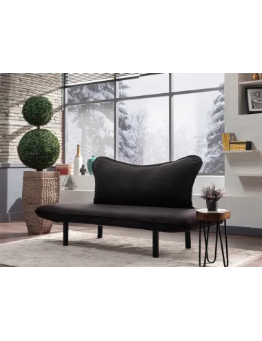 Canapea cu 2 Locuri Chatto - Black 140 X 70 X 65 - 2