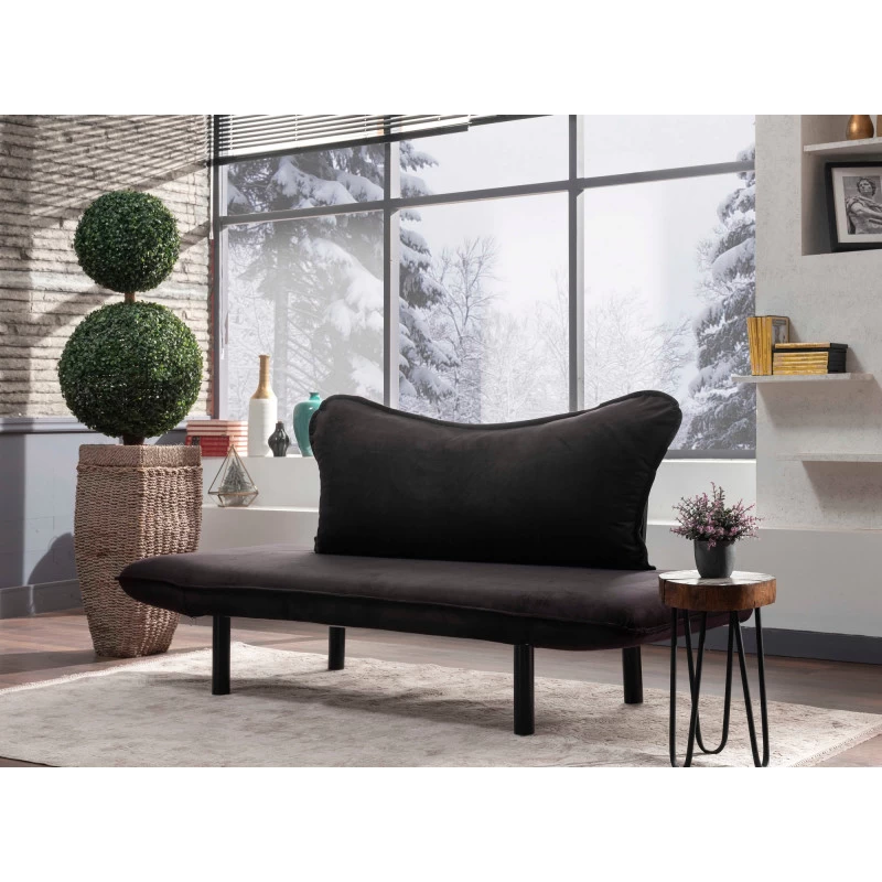 Canapea cu 2 Locuri Chatto - Black 140 X 70 X 65  - 2