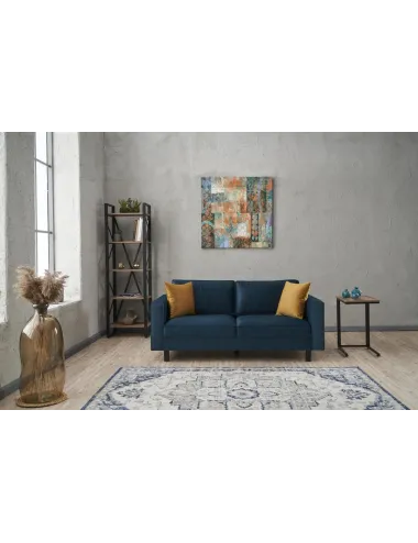 Canapea cu 2 Locuri Kale Velvet - Oil Green 180 X 83 X 91 - 2
