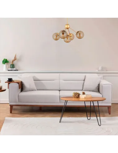 Canapea Tapitata cu 3 Locuri Lionesi - Cream 223 X 82 X 94 - 1