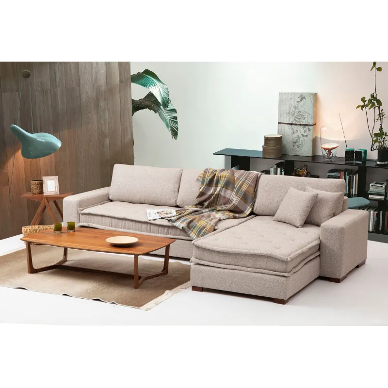 Canapea Tip Coltar Lena Corner (L3-CHL) - Sand Beige  - 1