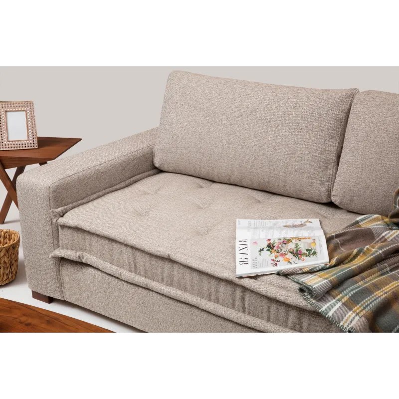 Canapea Tip Coltar Lena Corner (L3-CHL) - Sand Beige  - 5