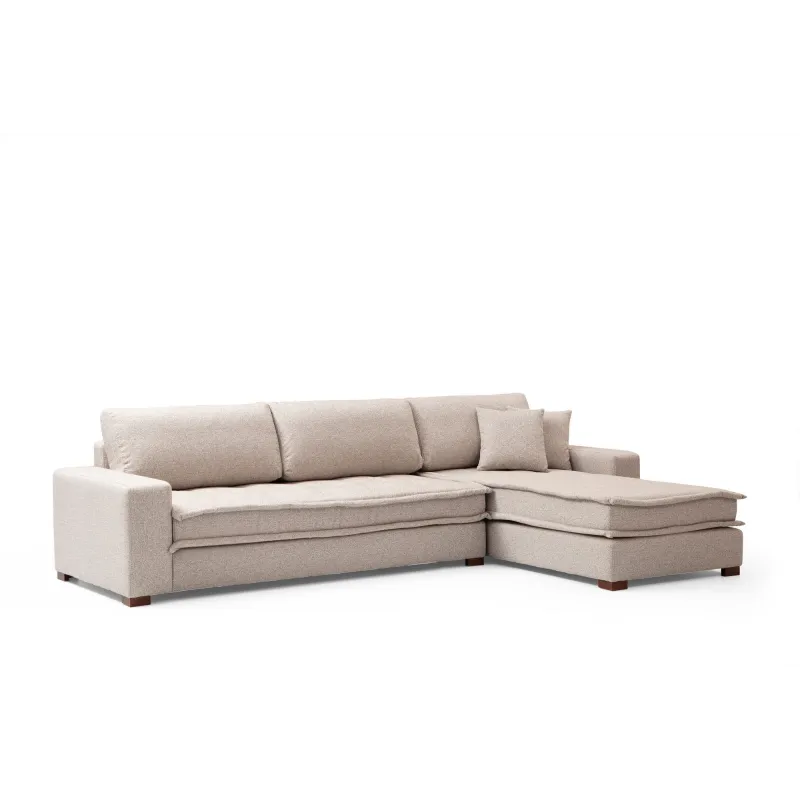 Canapea Tip Coltar Lena Corner (L3-CHL) - Sand Beige  - 6