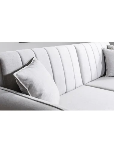 Canapea Tapitata cu 3 Locuri Aqua - Cream  - 4