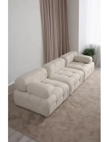 Canapea cu 3 Locuri Doblo 3 Seater ( L1-O1-1R) - Cream Bouclette  - 3