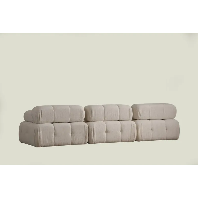 Canapea cu 3 Locuri Doblo 3 Seater ( L1-O1-1R) - Cream Bouclette  - 6