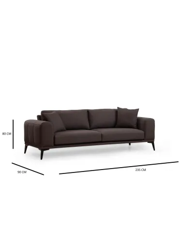 Canapea cu 3 Locuri Kenzo 3 - Grey 235 X 90 X 80  - 6