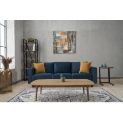Canapea Tapitata cu 3 Locuri Kale Velvet - Oil Green 222 X 83 X 91 - 1