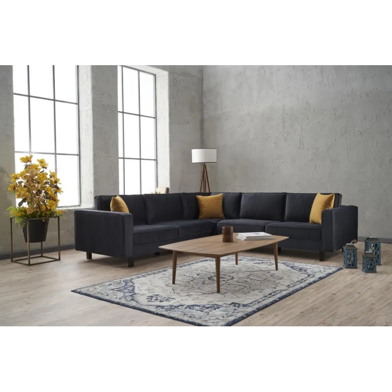 Canapea Tip Coltar Tapitat Kale Velvet - Anthracite 258 X 83 X 258  - 2