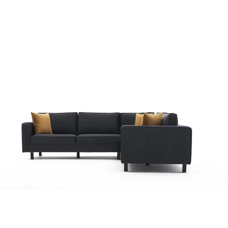 Canapea Tip Coltar Tapitat Kale Velvet - Anthracite 258 X 83 X 258  - 5