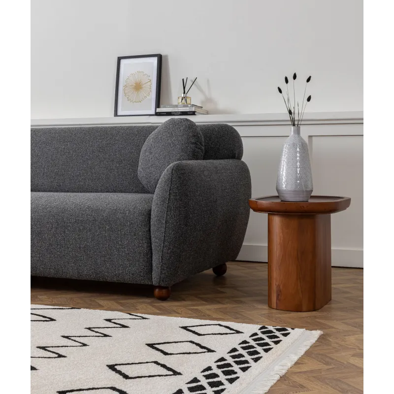 Canapea Tip Coltar Tapitat Eddy Corner 2 (3L-C-3R) - Dark Grey  - 6