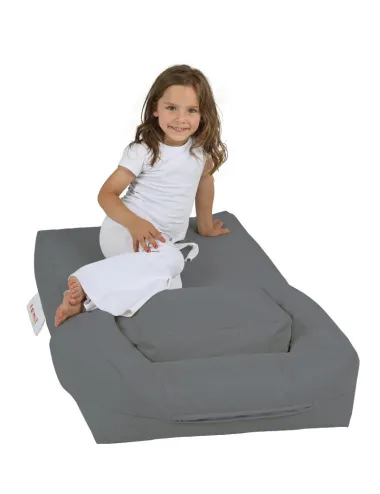 Fotoliu Puf Bean Bag cu Taburet Puf Kids Single Seat Pouffe - Fume  - 5