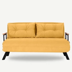 Canapea Extensibila cu 3 Locuri Sando 2-Seater - Mustard  - 2