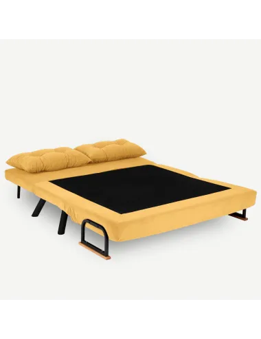 Canapea Extensibila cu 3 Locuri Sando 2-Seater - Mustard  - 4