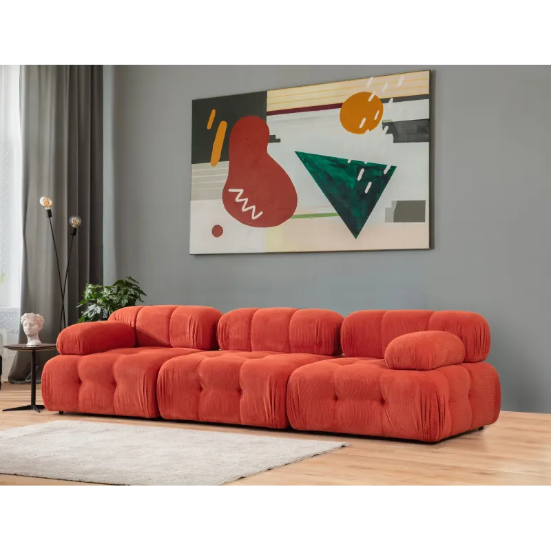 Canapea cu 3 Locuri Doblo 3 Seater ( L1-O1-1R) - Red  - 1