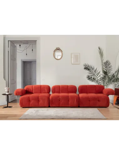 Canapea cu 3 Locuri Doblo 3 Seater ( L1-O1-1R) - Red  - 3
