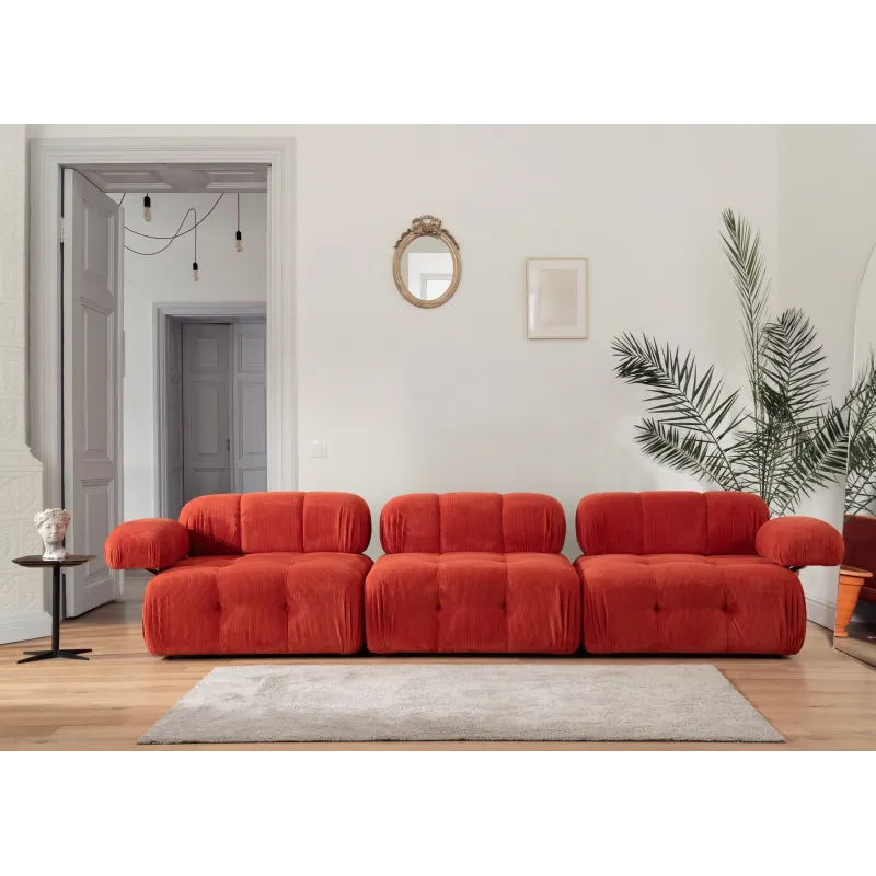 Canapea cu 3 Locuri Doblo 3 Seater ( L1-O1-1R) - Red  - 3