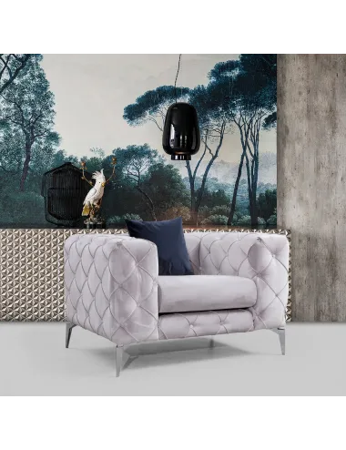 Fotoliu CHESTERFIELD Como - Light Grey 108 X 73 X 90  - 4