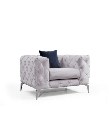 Fotoliu CHESTERFIELD Como - Light Grey 108 X 73 X 90  - 5