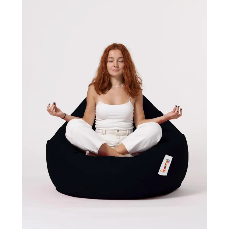 Fotoliu Puf Bean Bag Premium XXL - Black  - 2