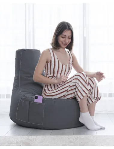 Fotoliu Puf Bean Bag EVA Sport - Fume - 1