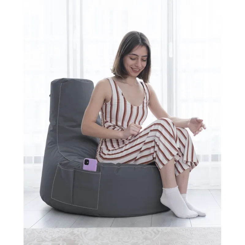 Fotoliu Puf Bean Bag EVA Sport - Fume  - 1