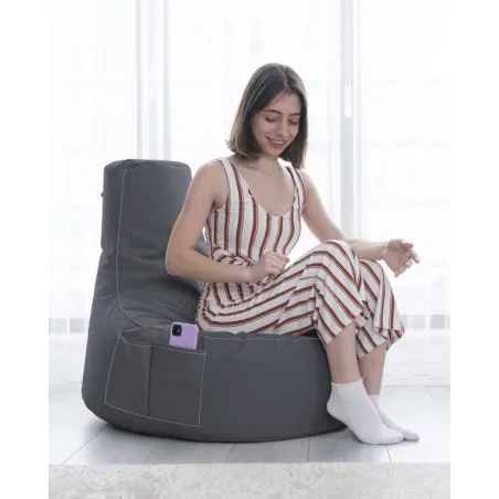 Fotoliu Puf Bean Bag EVA Sport - Fume  - 1