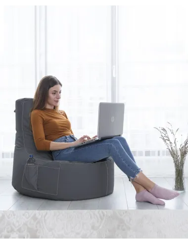 Fotoliu Puf Bean Bag EVA Sport - Fume  - 4