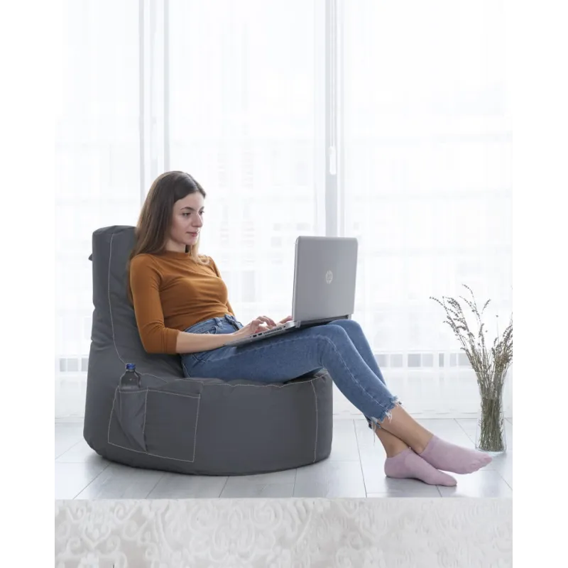 Fotoliu Puf Bean Bag EVA Sport - Fume  - 4