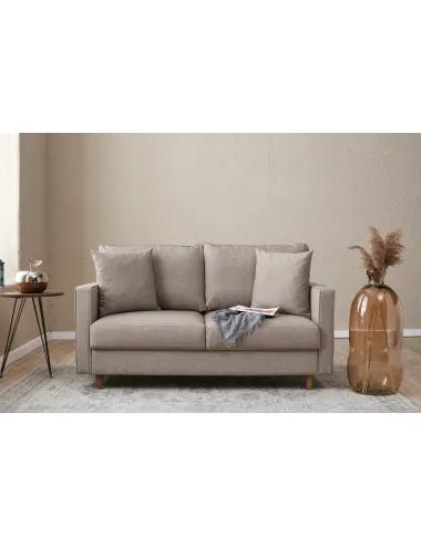 Canapea Tapitata cu 2 Locuri Eva - Cream 155 X 82 X 90 - 1