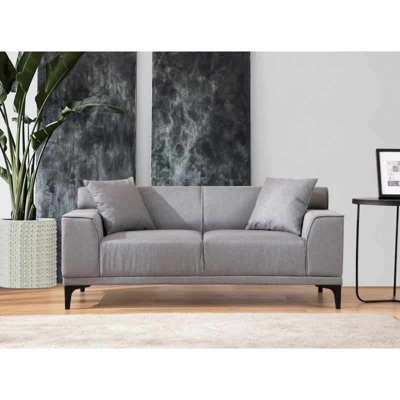 Canapea cu 2 Locuri Petra 2 - Light Grey 163 X 86 X 69  - 1