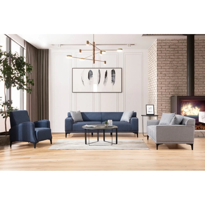 Canapea cu 2 Locuri Petra 2 - Light Grey 163 X 86 X 69  - 2