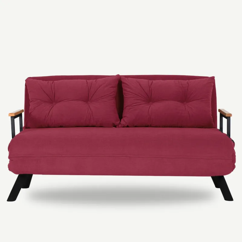 Canapea Extensibila cu 2 Locuri Sando 2-Seater - Maroon  - 2