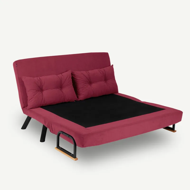 Canapea Extensibila cu 2 Locuri Sando 2-Seater - Maroon  - 3