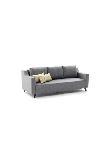 Canapea Tip Coltar Tapitat cu Taburet Doga - Grey  - 5