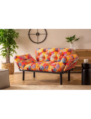 Canapea Multicolor Extensibila Nitta - Patchwork - 1