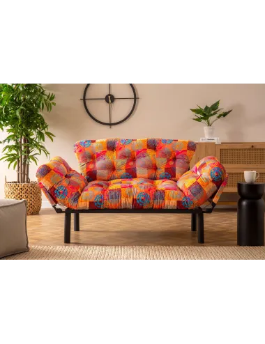 Canapea Multicolor Extensibila Nitta - Patchwork - 2